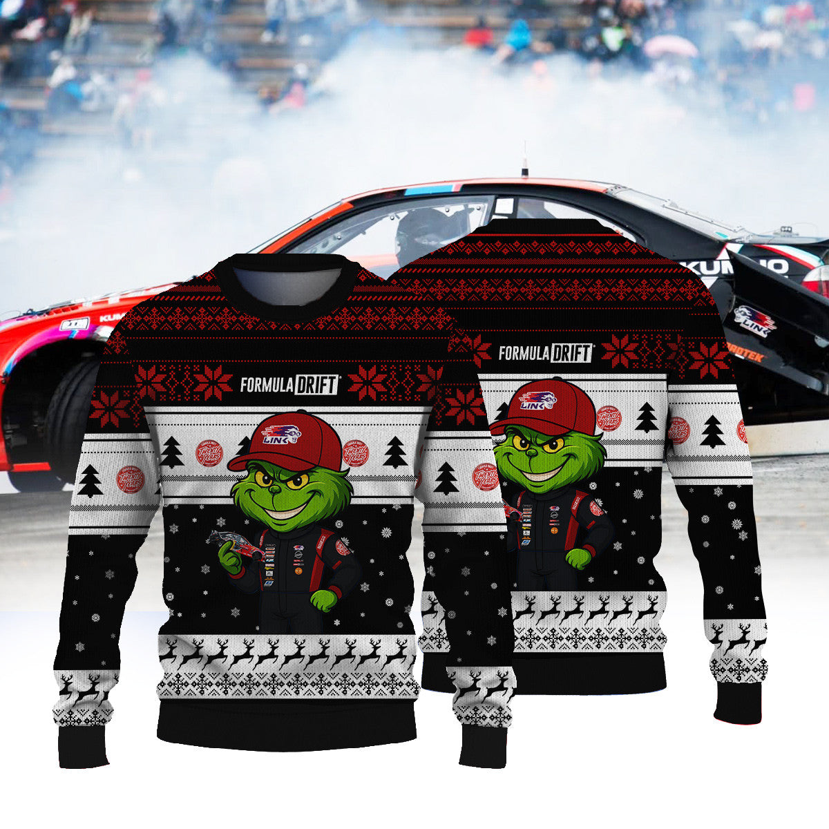 Drift Wizard Andy Hateley × Grinch Ugly Christmas Sweater