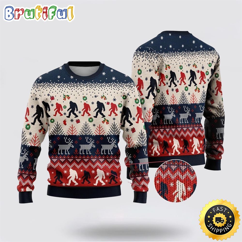 Bigfoot Christmas Sweater