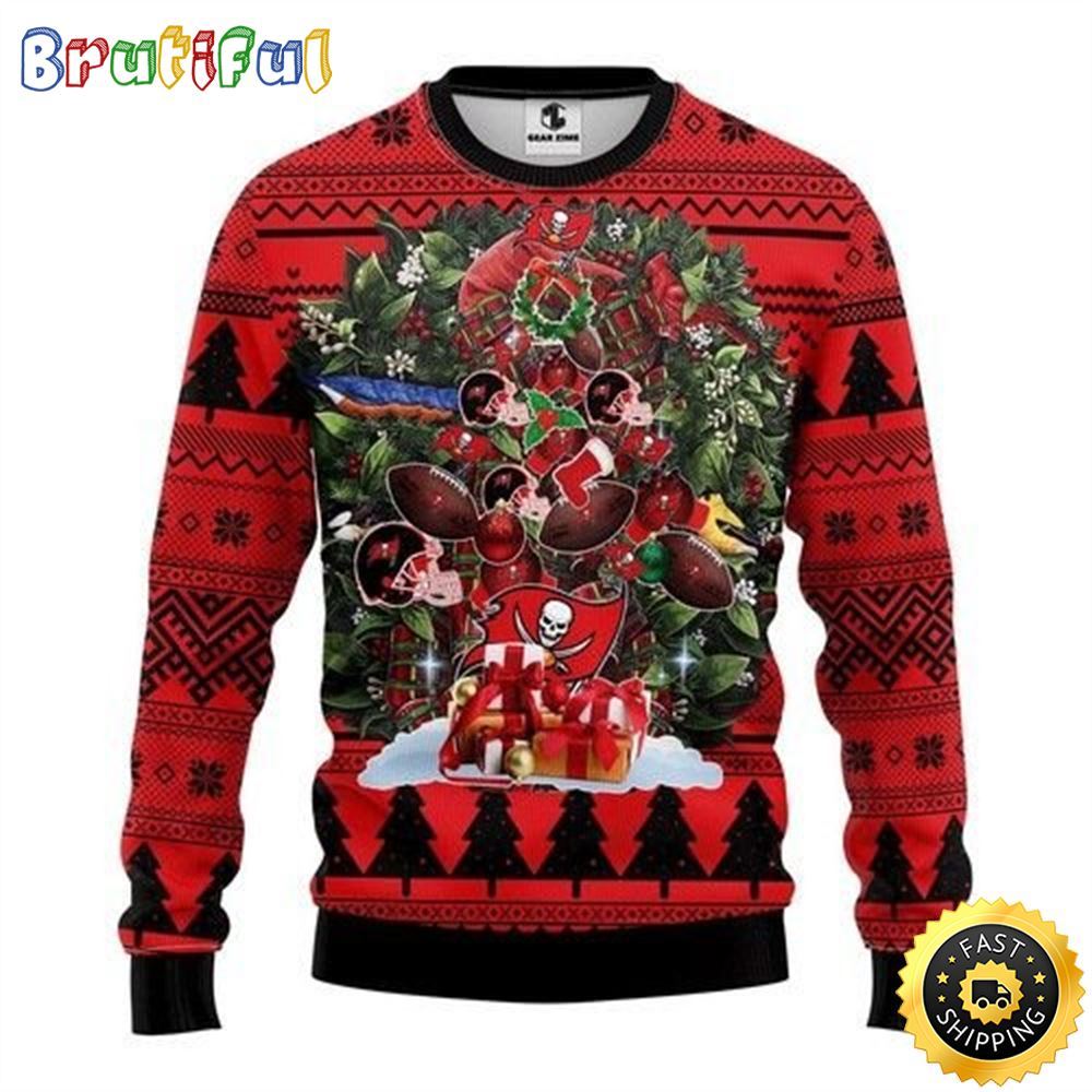 NFL Tampa Bay Buccaneers Ugly Christmas Sweater Tree Christmas Unisex Sweater