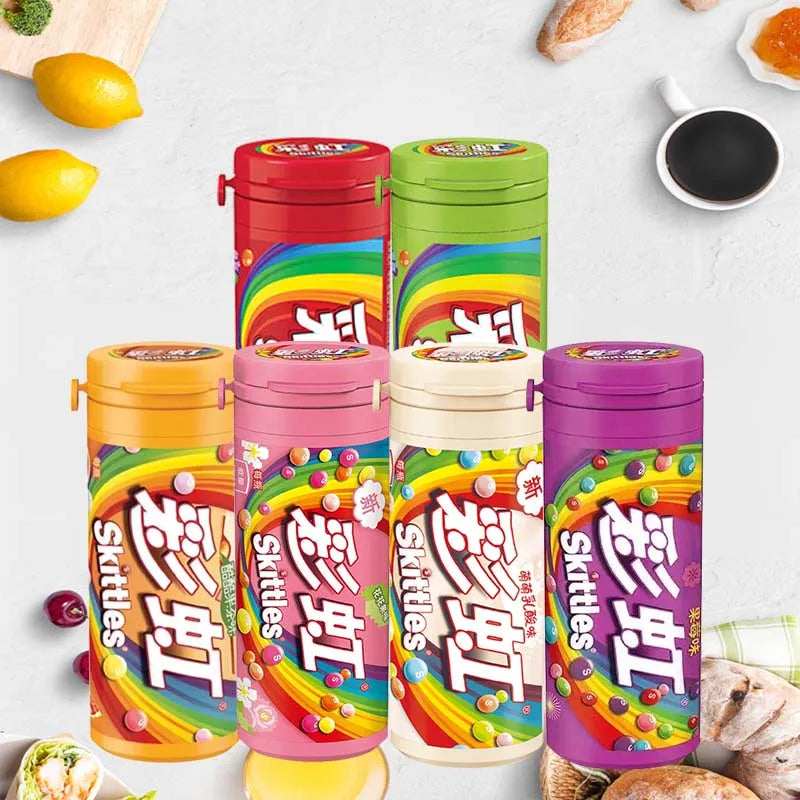 Skittles Candy 1.06oz(30g)*5 Cans Compact and portable, can be enjoyed anytime, anywhere
